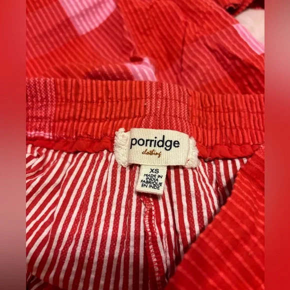 Anthropologie Porridge Red and Pink Wide-Leg Plaid Pants - Picture 4 of 5